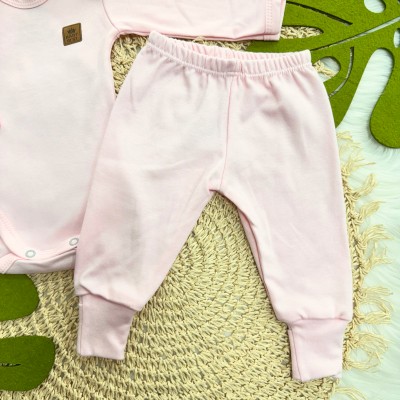 Conj. Body e Calça 100% Algodão Pima com Proteção UV50+ - Rosa